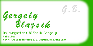 gergely blazsik business card