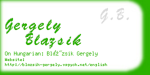 gergely blazsik business card